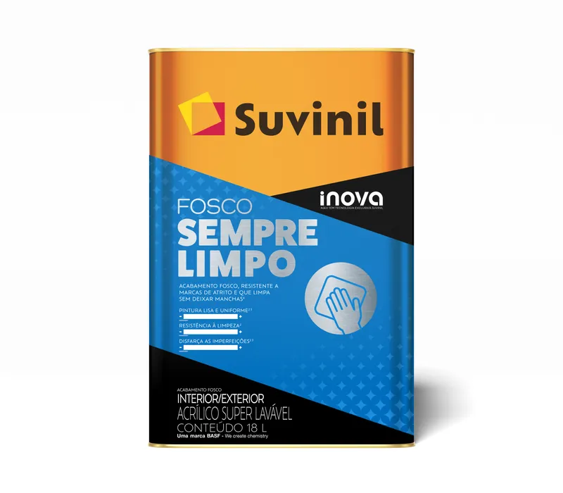 TINTA ACRILICA FOSCO SEMPRE LIMPO 18L - INOVA - SUVINIL