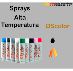Tinta Spray Alta Temperatra Externo/Interno 400ml Dscolor
